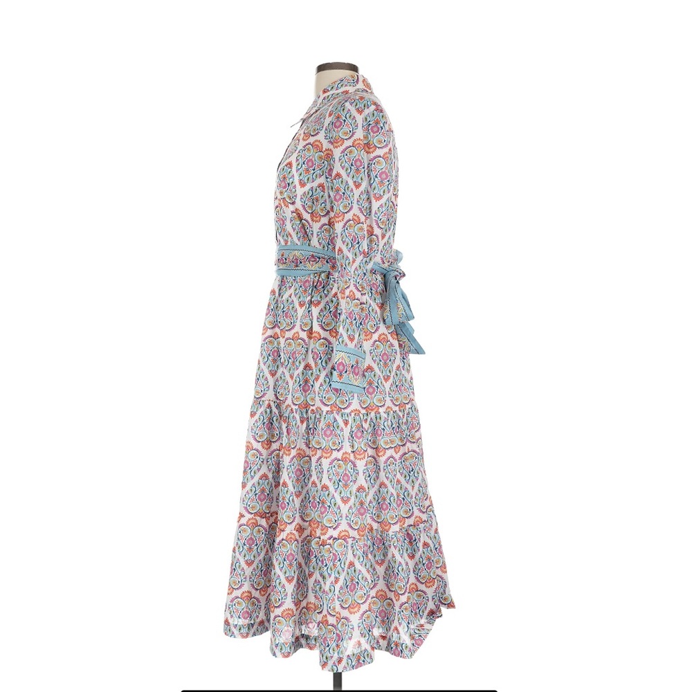 NWT Boden Paisley Long Sleeve Midi Dress 100% Cotton Size 10 Petite - Picture 6 of 14